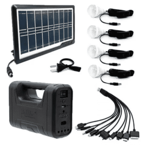 Kit Panel Solar CUATRO Bombillo Linterna